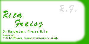 rita freisz business card